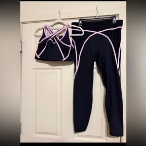 Savage x Fenty Womens X Mesh High Waist Leggings & Sports Bra Set 2XL